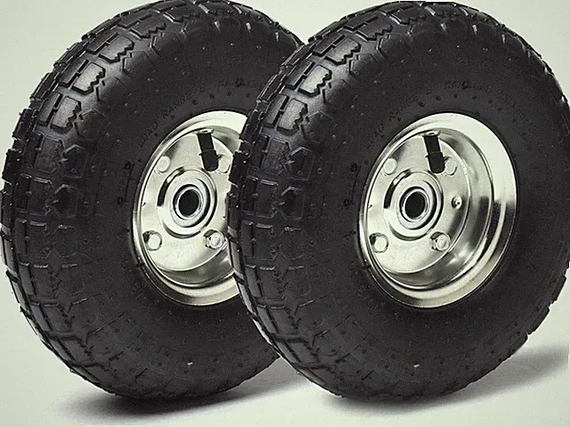 (2 Pack) 10? Heavy-Duty Replacement Tire Wheel - 4.10/3.50-4? for Hand Trucks