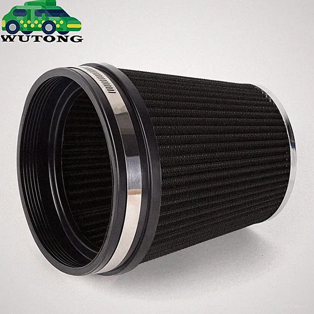 6" inch 152mm Inlet High Flow Dry Air Filter Cone Cold Air Intake Filter 7" Tall
