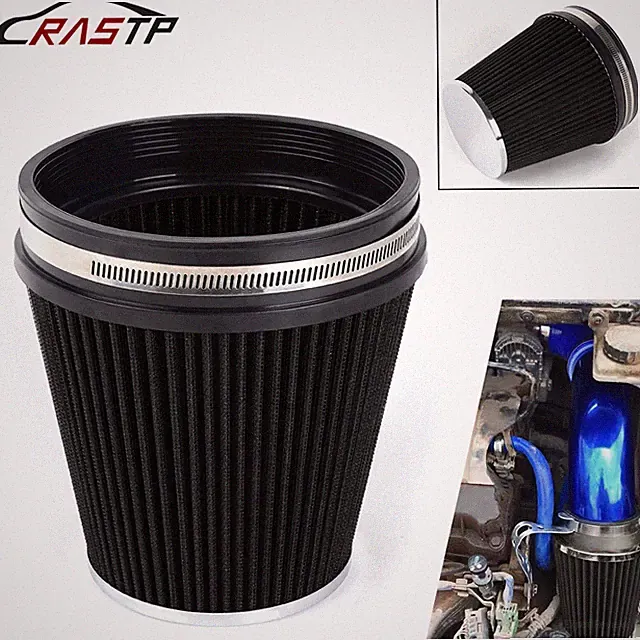 BLACK Short 6" 152mm Inlet Truck Air Intake Cone Replacement Dry Air Filter