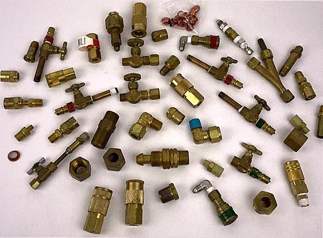 Campbell Hausfeld + More Brass Coupler Ball Valve Connections Lot Steampunk LOOK