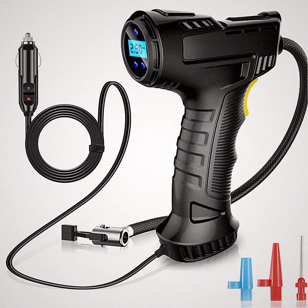 Cordless Digital Car Tire Inflator USB Rechargeable Tire Air Compressor Pump LCD