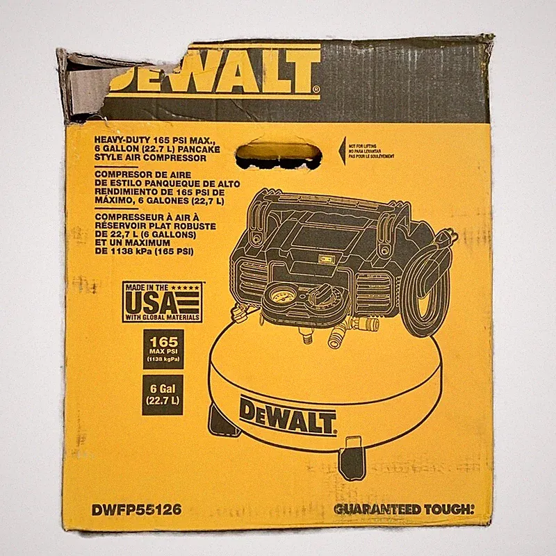 DEWALT DWFP55126 6-Gallon 165-PSI Corded 10-Amp Electric Pancake Air Compressor