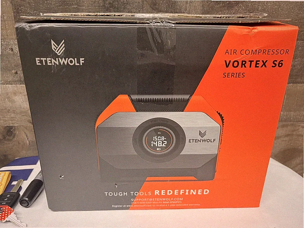ETENWOLF VORTEX S6 Tire Inflator Portable Air Compressor for Heavy-... Fast Ship
