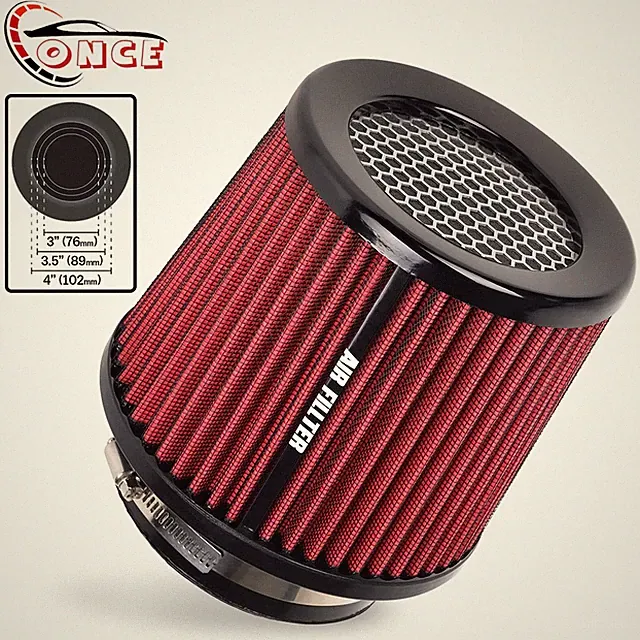 High Flow Performance Cold Air Intake Air Filter 3", 3.5", 4" Inlet, 6.5" Tall