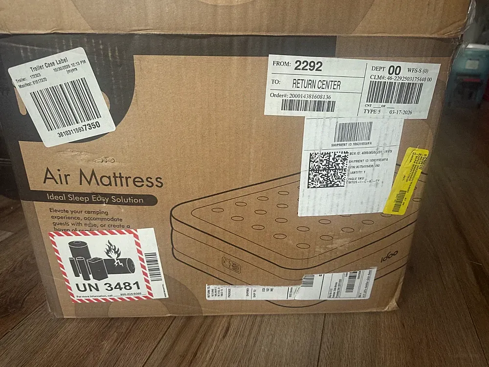 iDOO Queen Air Mattress with Built in Pump, 18 Raised Comfort Blow up Mattres