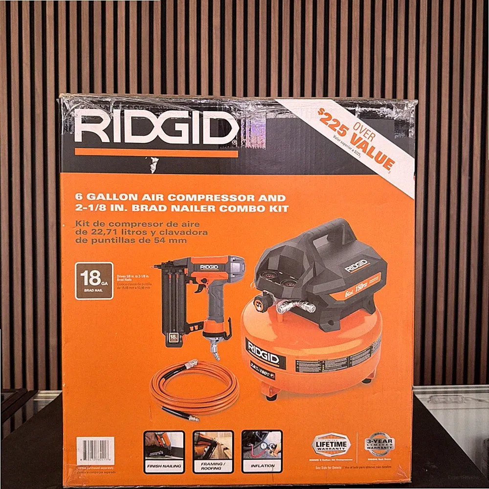 New RIDGID 02106416A 6 Gal. 150 PSI Electric Pancake Air Compressor